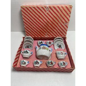 Antique Vintage 1940’s Mini Tea Set 15 piece Occupied Japan Original box